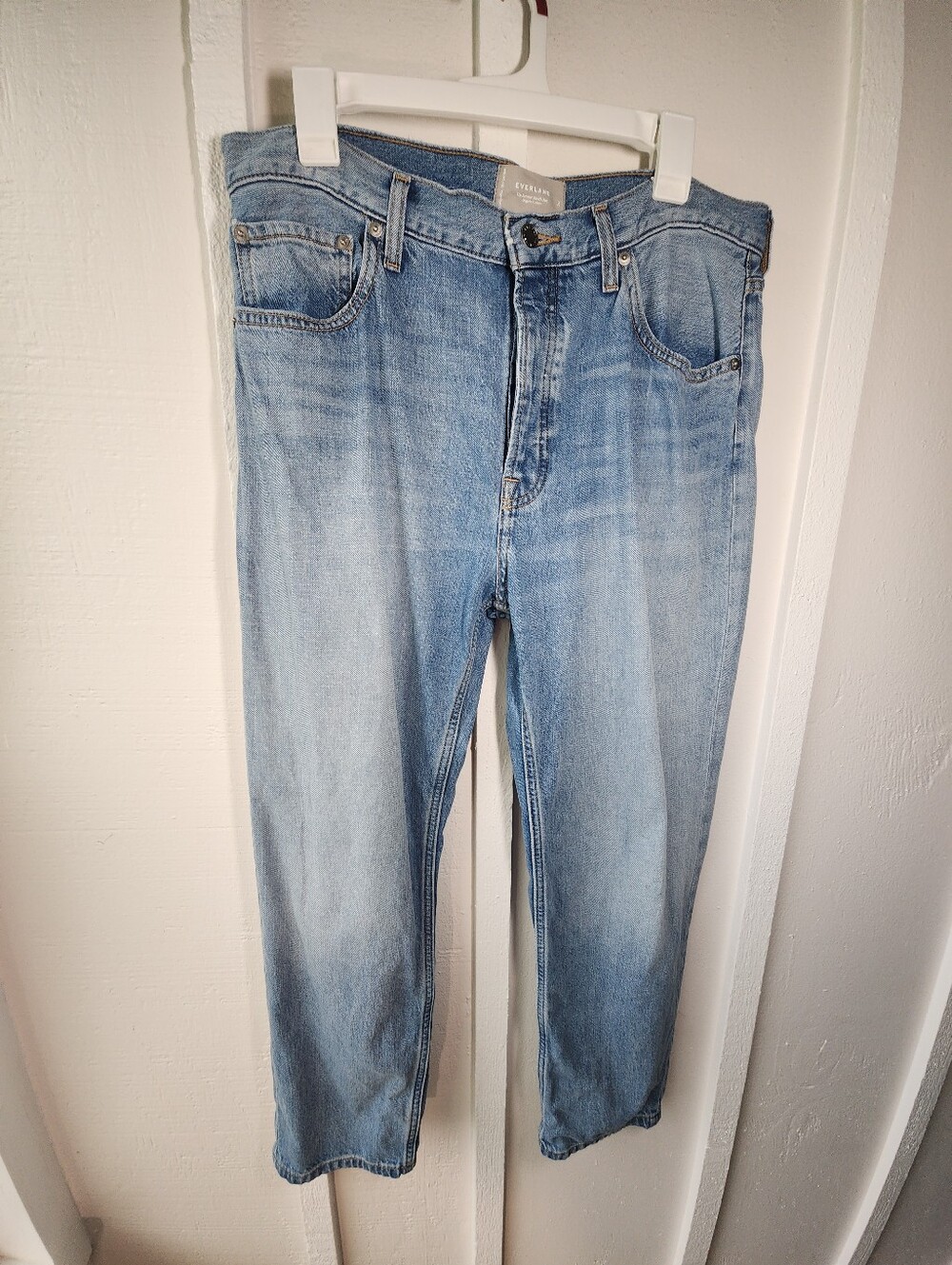 Everlane The Summer Slouch Straight Organic Cotton Button Fly Denim Jean Size 30